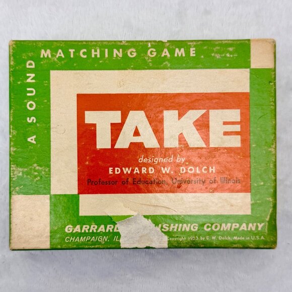 Vintage 1953 TAKE Sound Matching Card Game Edward W. Dolch 100% Complete - Picture 6 of 9
